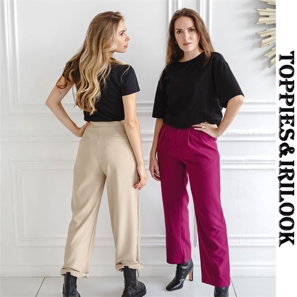 womens suit pants high waist straight ladies full length trousers elegant streetwear 210421, Black;white
womens suit pants high waist straight ladies full length trousers elegant streetwear 210421, Black;white