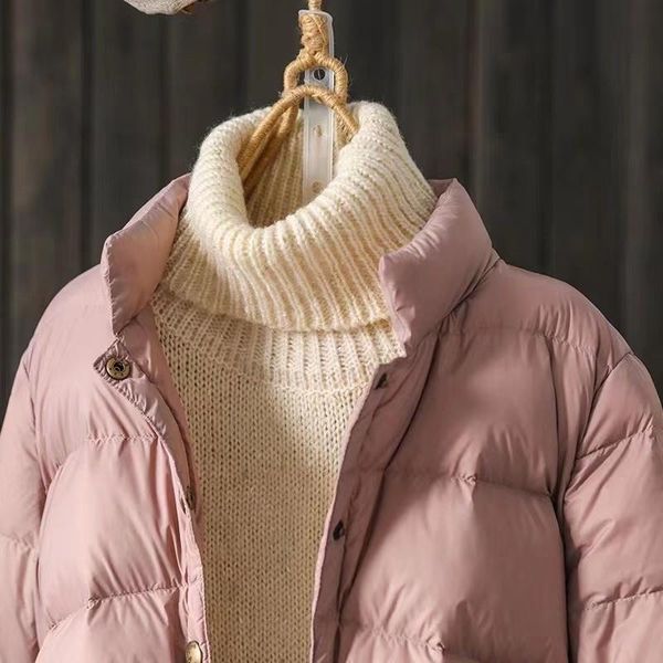 women's down & parkas style light and thin loose stand collar short jacket winter 90 bread, Black
women's down & parkas style light and thin loose stand collar short jacket winter 90 bread, Black