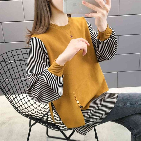 oversized crop mujer womens sweaters long sleeve striped splice knitted casual pullover women harajuk black red yellow, White;black
oversized crop mujer womens sweaters long sleeve striped splice knitted casual pullover women harajuk black red yellow, White;black