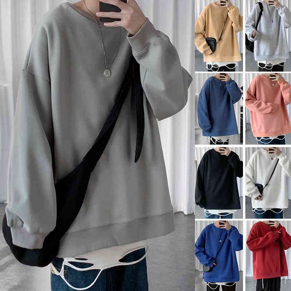 hybsku-2021 men's casual sweatshirt, large street cloth, solid color sweater, polar lining shirt, Black
hybsku-2021 men's casual sweatshirt, large street cloth, solid color sweater, polar lining shirt, Black