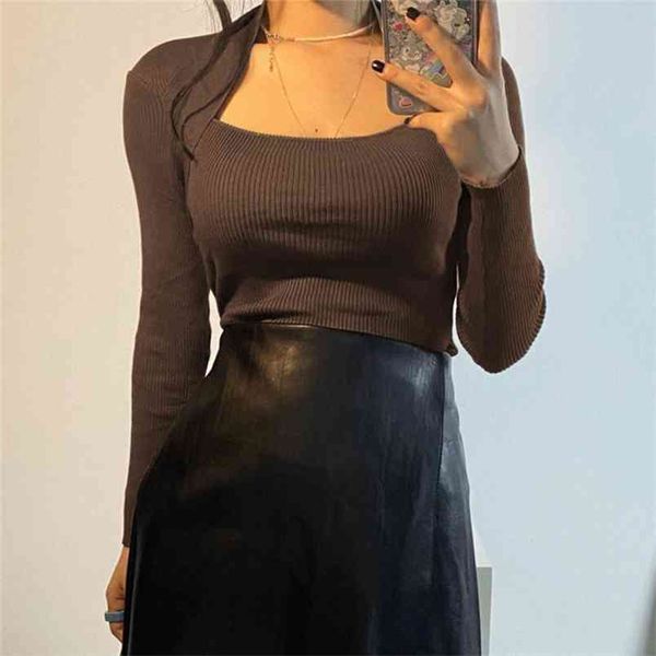 brown vintage square collar knit y2k crop femme long sleeve t-shirt fashion women harajuku black white basic tee shirt 210510
brown vintage square collar knit y2k crop femme long sleeve t-shirt fashion women harajuku black white basic tee shirt 210510