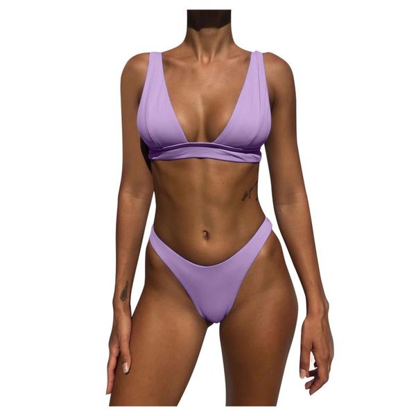 women's swimwear 2021 swimsuit women high waist solid bikini set push up bikinis print female beachwear mujer, White;black
women's swimwear 2021 swimsuit women high waist solid bikini set push up bikinis print female beachwear mujer, White;black