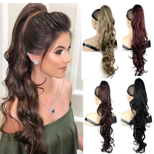 synthetic wigs wavy ponytail 28" long hair piece clip on pony tail heat-resisting hairpiece for women, Black
synthetic wigs wavy ponytail 28" long hair piece clip on pony tail heat-resisting hairpiece for women, Black
