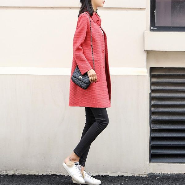 women's wool & blends double-sided cashmere overcoat in spring of 2021 100% coat for women plaid red woolen coats long jacket winter, Black
women's wool & blends double-sided cashmere overcoat in spring of 2021 100% coat for women plaid red woolen coats long jacket winter, Black
