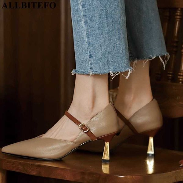 allbitefo golden heel design genuine leather women heels shoes fashion high heel shoes party wedding shoes high heels 210611, Black
allbitefo golden heel design genuine leather women heels shoes fashion high heel shoes party wedding shoes high heels 210611, Black