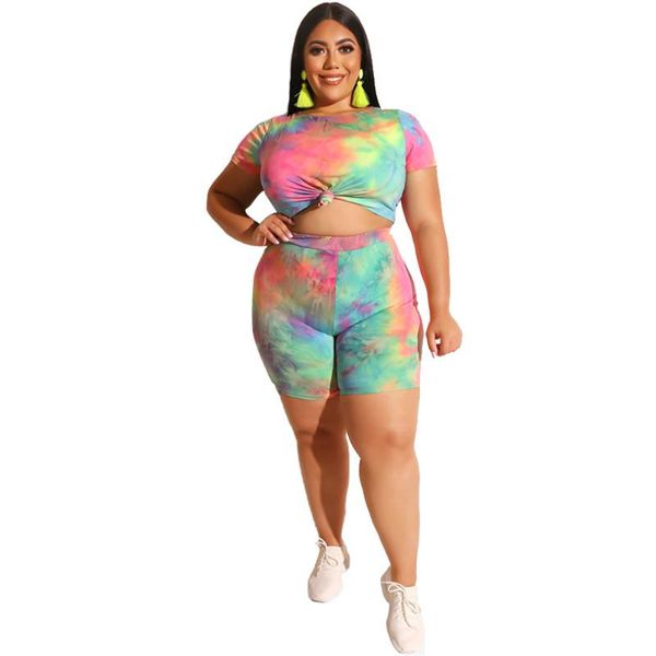 plus size tracksuits 2021 summer women two-piece set o-neck short sleeve bodycon shorts sets tie dye print casual suits chandals mujer, Black
plus size tracksuits 2021 summer women two-piece set o-neck short sleeve bodycon shorts sets tie dye print casual suits chandals mujer, Black