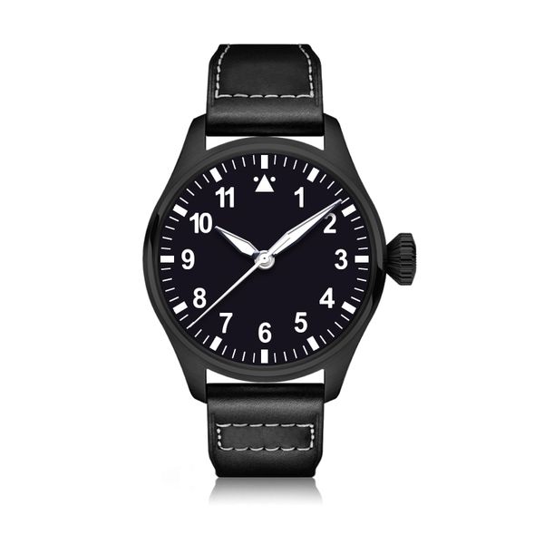 men's luxury automatic mechanical watch requin pilot's series brand 326901 three hand calendar black stainless steel case leather, Slivery;brown
men's luxury automatic mechanical watch requin pilot's series brand 326901 three hand calendar black stainless steel case leather, Slivery;brown