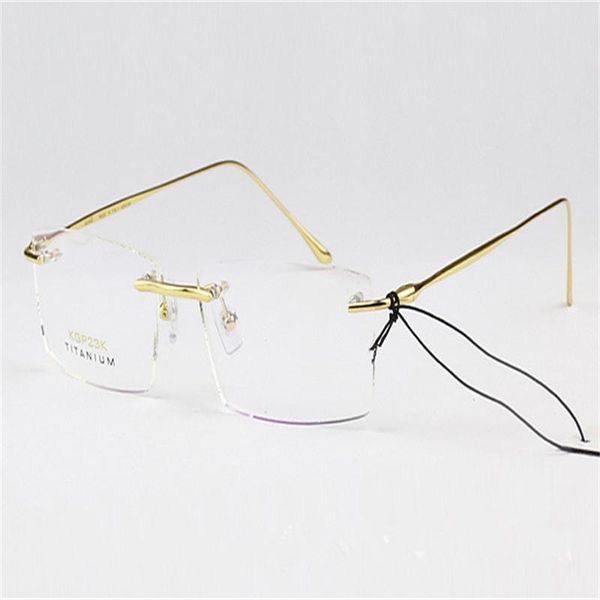 fashion sunglasses frames brand design business men rimless 23k pure titanium optical eyeglasses silver gold goggle myopia eyewear spectacle, Black
fashion sunglasses frames brand design business men rimless 23k pure titanium optical eyeglasses silver gold goggle myopia eyewear spectacle, Black