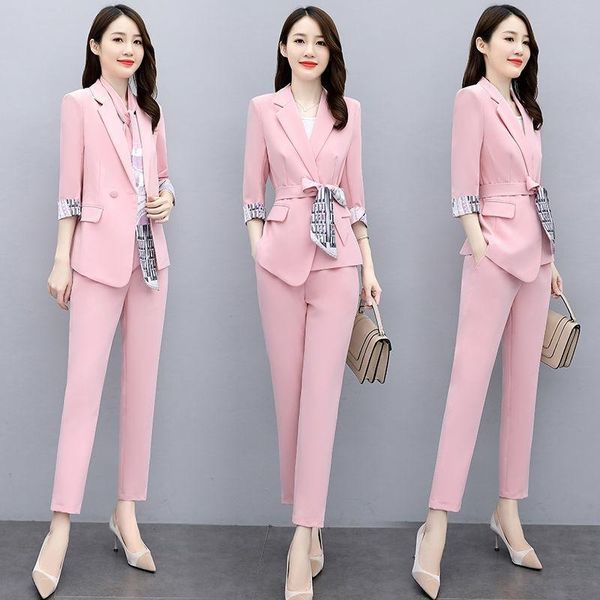 women's tracksuits 2021 spring autumn women fashion ol profession outfits single button lace-up blazer + long pants office lady 2 piece, Gray
women's tracksuits 2021 spring autumn women fashion ol profession outfits single button lace-up blazer + long pants office lady 2 piece, Gray