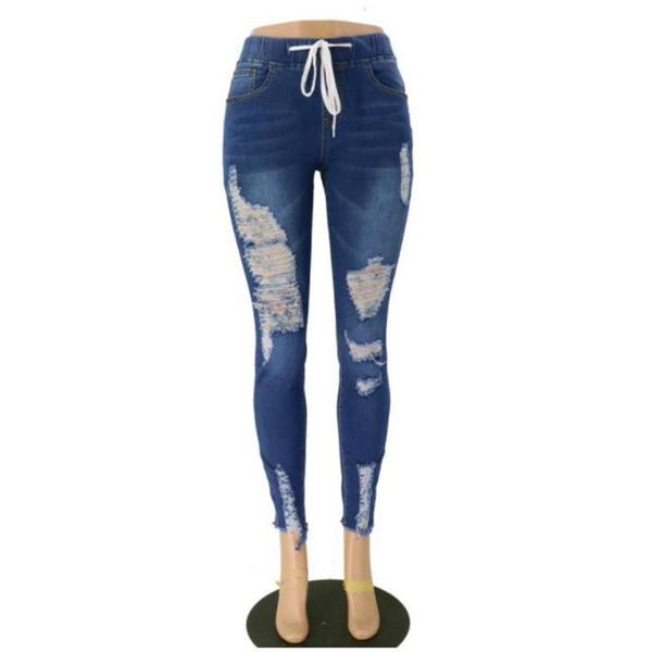 women's jeans stretch ripped for women skinny denim fashion street casual pencil pants female spring and summer clothing, Blue
women's jeans stretch ripped for women skinny denim fashion street casual pencil pants female spring and summer clothing, Blue