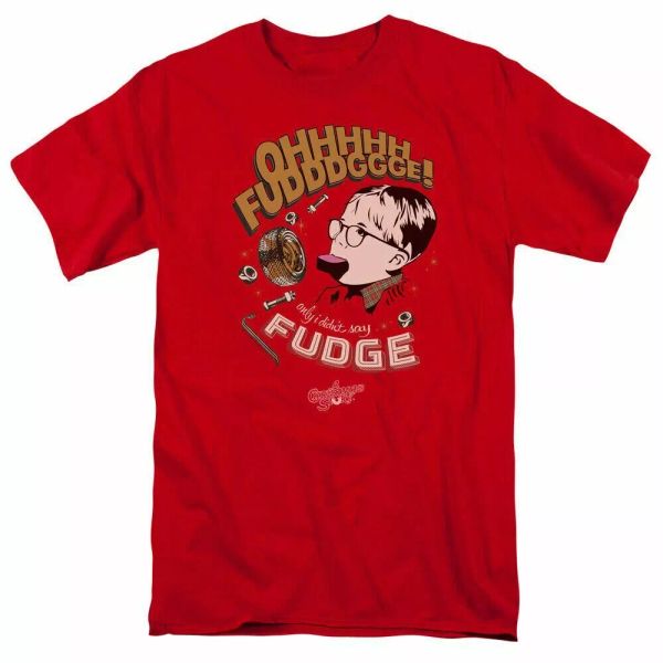 a christmas story fudge t shirt licensed movie classic tee funny new red, White;black
a christmas story fudge t shirt licensed movie classic tee funny new red, White;black