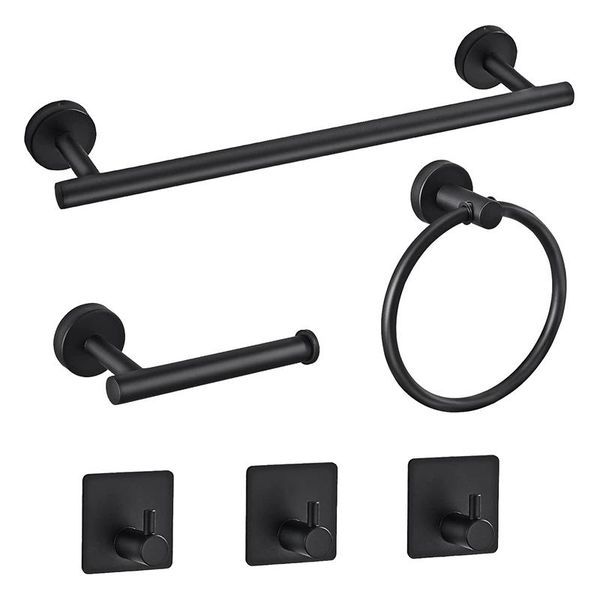 towel racks 6 pcs bathroom hardware set,black stainless steel accessories rack set wall mounted
towel racks 6 pcs bathroom hardware set,black stainless steel accessories rack set wall mounted