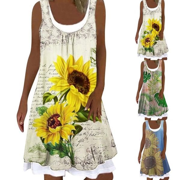 casual dresses summer dress sleeveless women's floral print tank flowy for women 2021, Black;gray
casual dresses summer dress sleeveless women's floral print tank flowy for women 2021, Black;gray