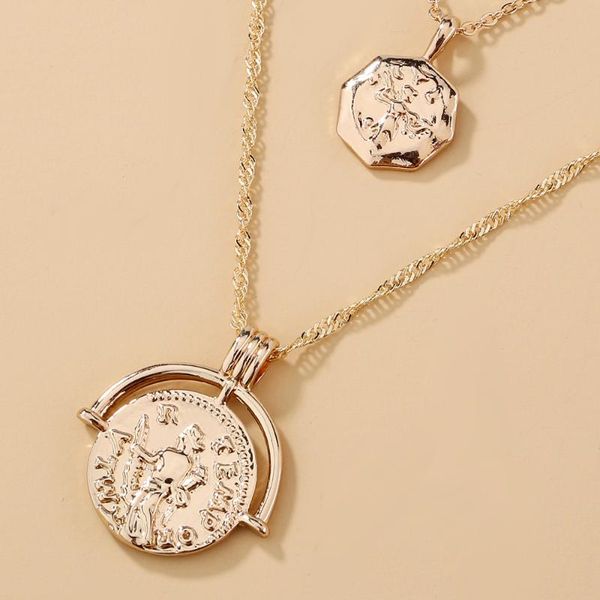 chains bohemian gold necklace ladies multilayer fashion flat snake chain pendant portrait jewelry gift, Silver
chains bohemian gold necklace ladies multilayer fashion flat snake chain pendant portrait jewelry gift, Silver