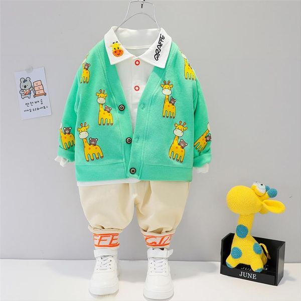 baby boys clothing sets spring kids clothes cartoon giraffe coats t shirt pants toddler infant children costume, White
baby boys clothing sets spring kids clothes cartoon giraffe coats t shirt pants toddler infant children costume, White