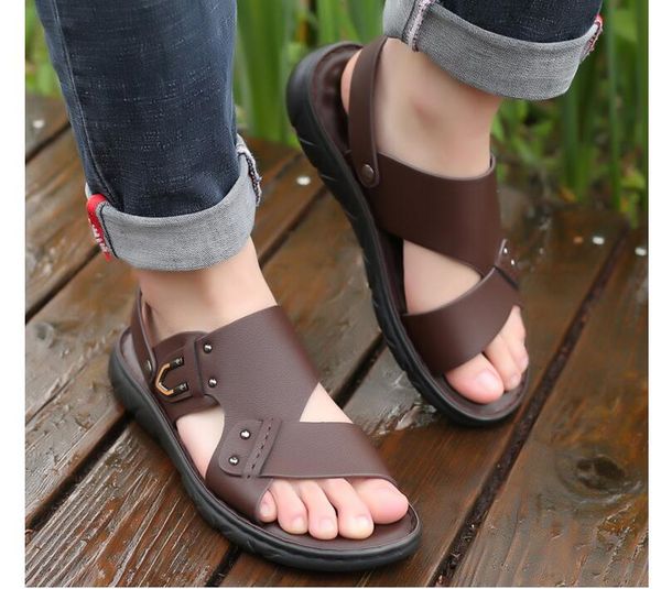 sandals mens leather beach shoes summer sandal dual purpose sandals comfortable casual shoes men sandals, Black
sandals mens leather beach shoes summer sandal dual purpose sandals comfortable casual shoes men sandals, Black