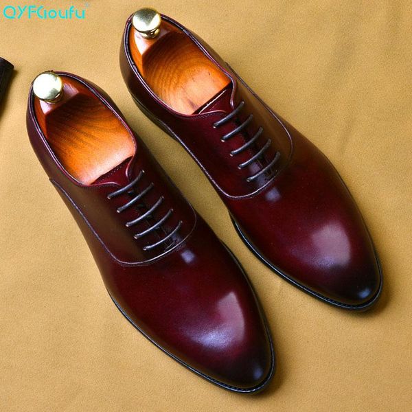 dress shoes qyfcioufu italian men's oxford genuine leather handmade business office formal wedding party man, Black
dress shoes qyfcioufu italian men's oxford genuine leather handmade business office formal wedding party man, Black