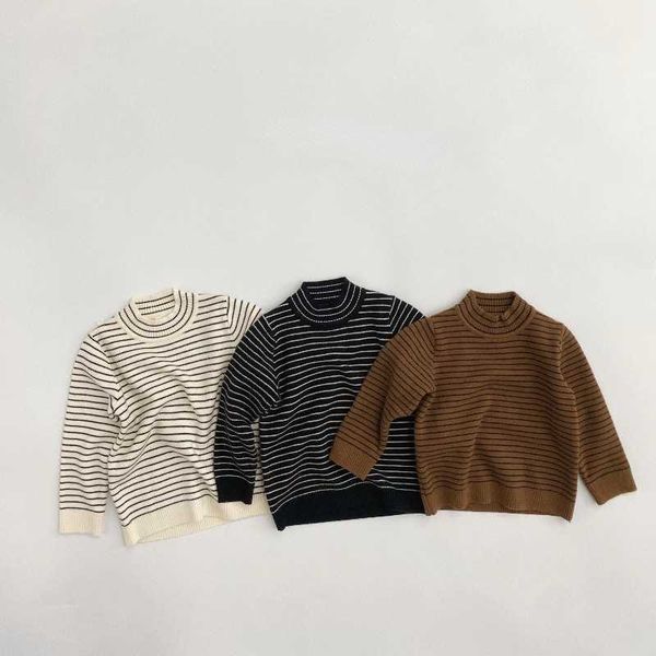 chirdren's sweater later fall and winter round neck thick striped bottoming shirt for kids simple and comfortable clothing y1024, Blue
chirdren's sweater later fall and winter round neck thick striped bottoming shirt for kids simple and comfortable clothing y1024, Blue