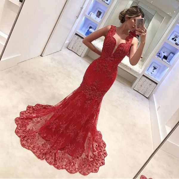 off-shoulder red mermaid lace evening prom dresses second reception gowns dress, Black;red
off-shoulder red mermaid lace evening prom dresses second reception gowns dress, Black;red