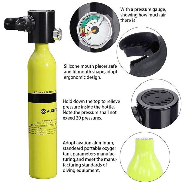 diving accessories augienb 0.5l scuba cylinder mini oxygen tank dive respirator air pump for snorkeling breath equipment
diving accessories augienb 0.5l scuba cylinder mini oxygen tank dive respirator air pump for snorkeling breath equipment