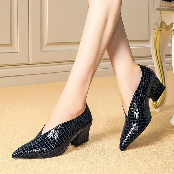 dress shoes cresfimix women cool navy blue pu leather slip on square heel pumps party autumn zapatos dama c9165, Black
dress shoes cresfimix women cool navy blue pu leather slip on square heel pumps party autumn zapatos dama c9165, Black
