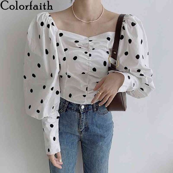 colorfaith new women autumn winter blouse shirts square collar korean style short dot puff sleeve elegant lady bl9102 210413, White
colorfaith new women autumn winter blouse shirts square collar korean style short dot puff sleeve elegant lady bl9102 210413, White