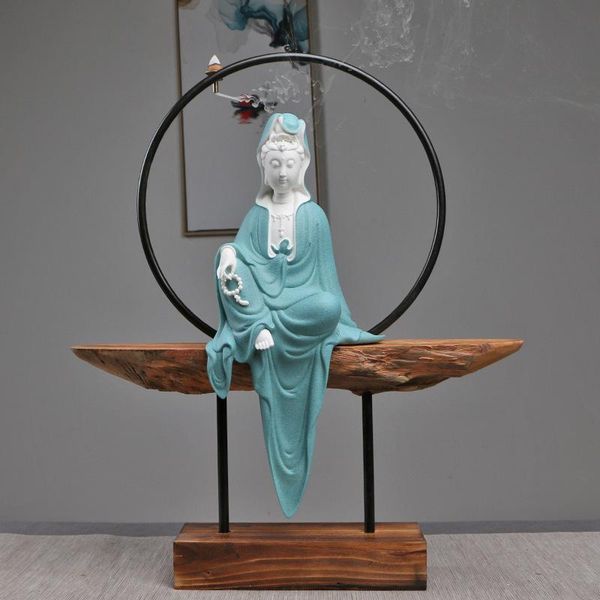fragrance lamps ceramics buddha backflow incense burner gift 20 pc cones white porcelain sand meditation guanyin bodhisattva furnishing craf
fragrance lamps ceramics buddha backflow incense burner gift 20 pc cones white porcelain sand meditation guanyin bodhisattva furnishing craf