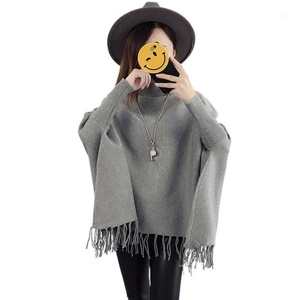 women's sweaters high collar sweater women 2021 autumn and winter long section fashion fringed cloak bat solid color knitted shawl jack, White;black
women's sweaters high collar sweater women 2021 autumn and winter long section fashion fringed cloak bat solid color knitted shawl jack, White;black