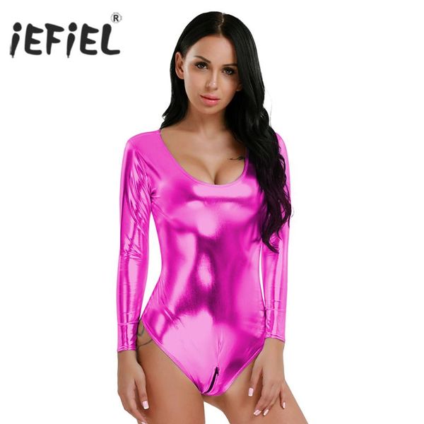 women's jumpsuits & rompers iefiel womens wetlook bodycon patent leather leotard bodysuit with zipper crotch high cut dancewear for nig, Black;white
women's jumpsuits & rompers iefiel womens wetlook bodycon patent leather leotard bodysuit with zipper crotch high cut dancewear for nig, Black;white