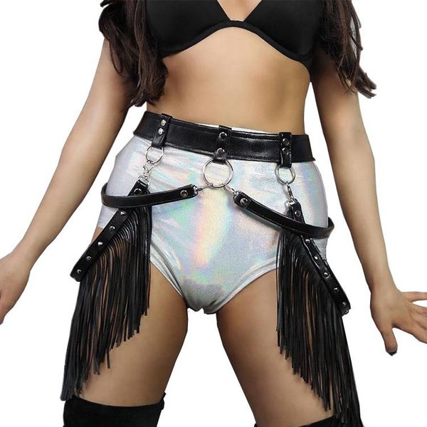 set temperament and interest leather female student accessories belt waist chain fun stage props performance supplies, Black;white
set temperament and interest leather female student accessories belt waist chain fun stage props performance supplies, Black;white