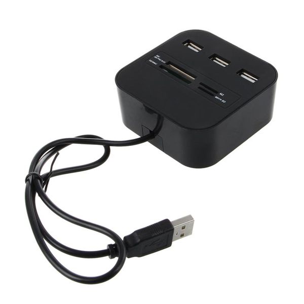 hubs all in 1 combo hub usb 2.0 3 ports card reader for sd mmc m2 ms pro duo black
hubs all in 1 combo hub usb 2.0 3 ports card reader for sd mmc m2 ms pro duo black