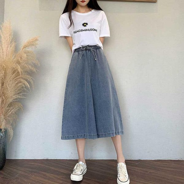 women's jeans denim wide-leg pants korean women summer thin loose plus size high-waist casual cropped trousers holiday student fashion, Blue
women's jeans denim wide-leg pants korean women summer thin loose plus size high-waist casual cropped trousers holiday student fashion, Blue