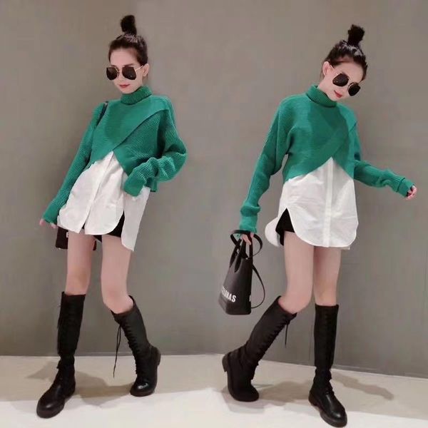 turtleneck crop sweaters set women long sleeve green woman sets women's, White;black
turtleneck crop sweaters set women long sleeve green woman sets women's, White;black
