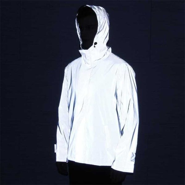 autumn winter full reflective hooded luminous jacket hip hop sports coat windbreaker for men and women, Black;brown
autumn winter full reflective hooded luminous jacket hip hop sports coat windbreaker for men and women, Black;brown