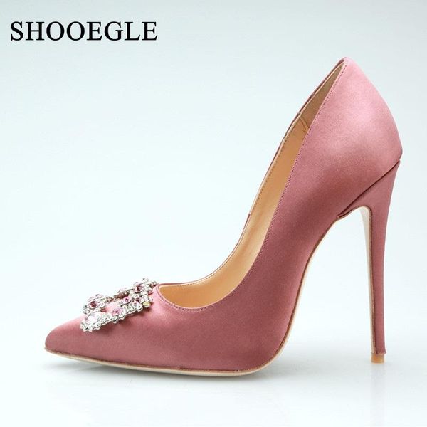 dress shoes shooegle est bridal wedding pink silk women pumps pointed toe crystal high heels 12 cm heel stilettos, Black
dress shoes shooegle est bridal wedding pink silk women pumps pointed toe crystal high heels 12 cm heel stilettos, Black