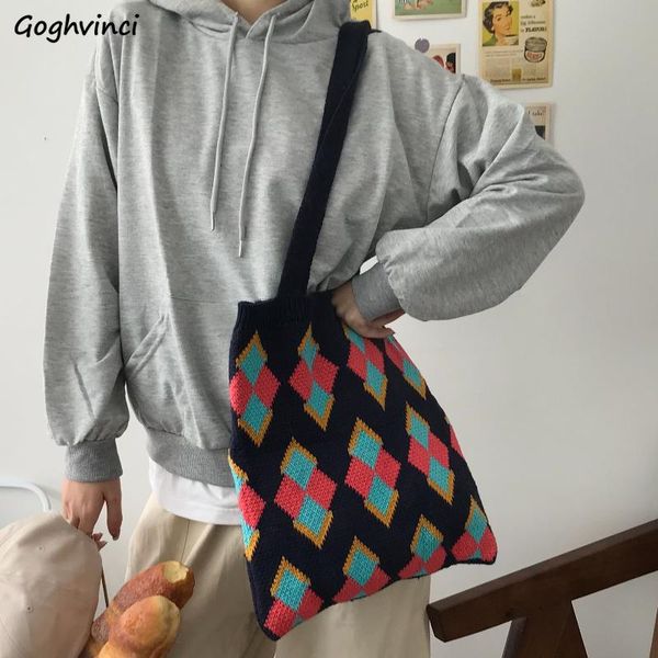 women shoulder bags knitted plaid panelled vintage totes big capacity student ins simple all-match handbags harajuku stylish cross body
women shoulder bags knitted plaid panelled vintage totes big capacity student ins simple all-match handbags harajuku stylish cross body