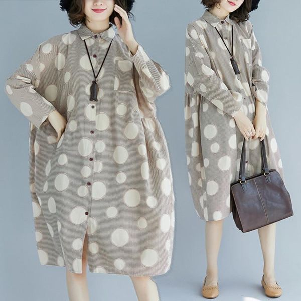 casual dresses big size 4xl spring autumn women fashion elegant striped dots ladies female plus large long cotton blouse dress, Black;gray
casual dresses big size 4xl spring autumn women fashion elegant striped dots ladies female plus large long cotton blouse dress, Black;gray