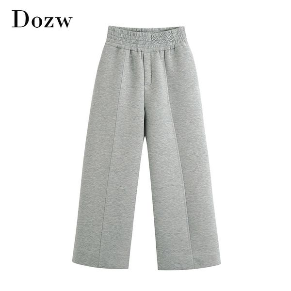 casual full length gray pants women pleated elastic high waist wide leg pants lady baggy loose trousers femme pantalon 210414, Black;white
casual full length gray pants women pleated elastic high waist wide leg pants lady baggy loose trousers femme pantalon 210414, Black;white