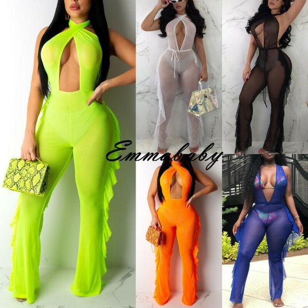 women's jumpsuits & rompers women see though mesh sheer jumpsuit romper bodycon playsuit clubwear trouser pants, Black;white
women's jumpsuits & rompers women see though mesh sheer jumpsuit romper bodycon playsuit clubwear trouser pants, Black;white
