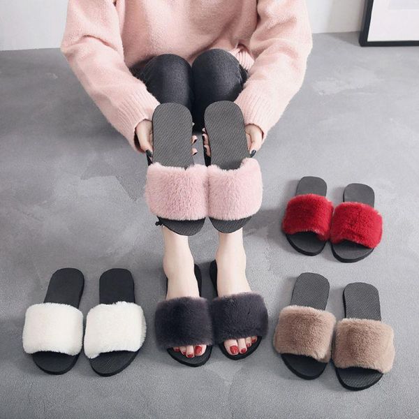 slippers women 36-40 fluffy faux fur plush ladies elegant spring slides flip flops flat shoes, Black
slippers women 36-40 fluffy faux fur plush ladies elegant spring slides flip flops flat shoes, Black