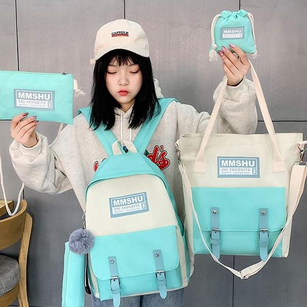 piece set women school backpacks canvas bag for teenagers girls student travel female book bags
piece set women school backpacks canvas bag for teenagers girls student travel female book bags