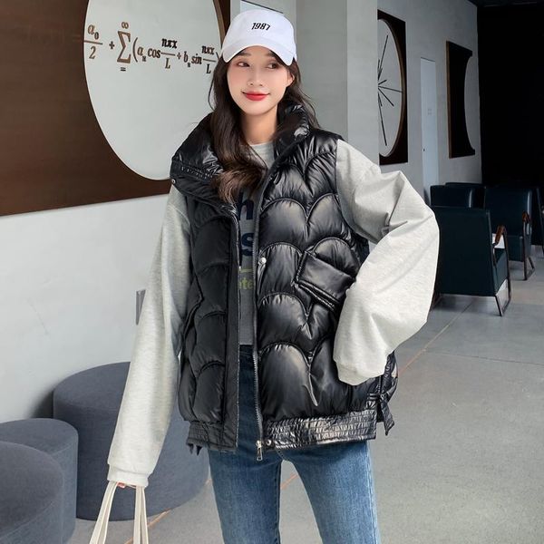women's vests fitaylor autumn winter women cotton vest loose fit stand collar sleeveless jacket casual short padded warm waistcoat, Black;white
women's vests fitaylor autumn winter women cotton vest loose fit stand collar sleeveless jacket casual short padded warm waistcoat, Black;white