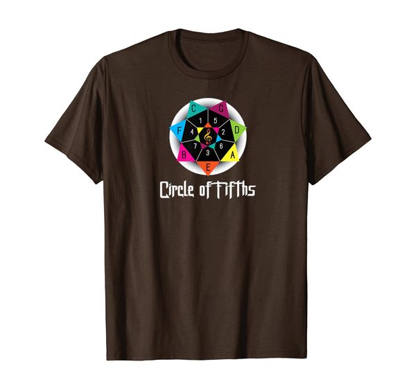circle of fifths wheel barbershop quartet singer t-shirt, White;black