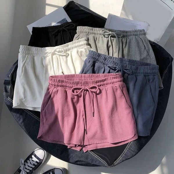 cotton lace up elastic high waist shorts women plus size wide leg sports female summer loose solid fashion lady bottoms women's, White;black
cotton lace up elastic high waist shorts women plus size wide leg sports female summer loose solid fashion lady bottoms women's, White;black
