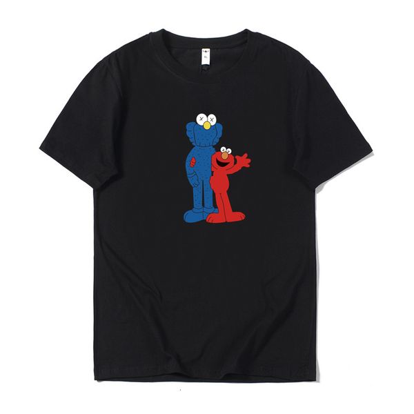 t shirt summer men's short sleeve pure cotton youth fashion round neck cartoon aimo printed men, White;black
t shirt summer men's short sleeve pure cotton youth fashion round neck cartoon aimo printed men, White;black