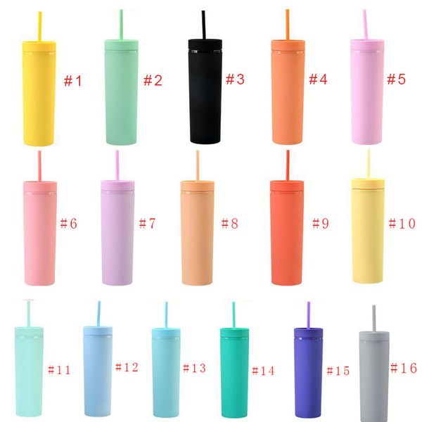16oz acrylic skinny tumblers matte colors double wall 500ml tumbler coffee drinking plastic sippy cup with lid straws
16oz acrylic skinny tumblers matte colors double wall 500ml tumbler coffee drinking plastic sippy cup with lid straws