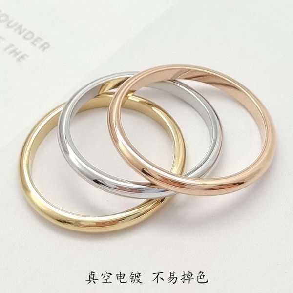 vacuum electroplating smooth frosted couple fashion simple sansheng sanshi vegetarian ring female, Black
vacuum electroplating smooth frosted couple fashion simple sansheng sanshi vegetarian ring female, Black