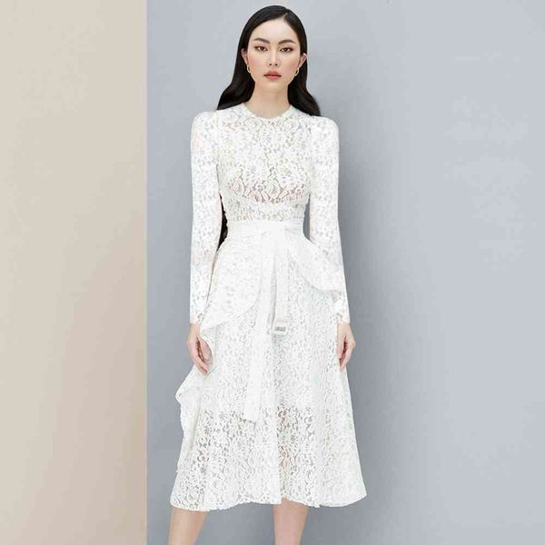 dresses white lace women 2021 spring hollow floral o-neck solid color long sleeve elegant slim and calf party, Black;gray
dresses white lace women 2021 spring hollow floral o-neck solid color long sleeve elegant slim and calf party, Black;gray