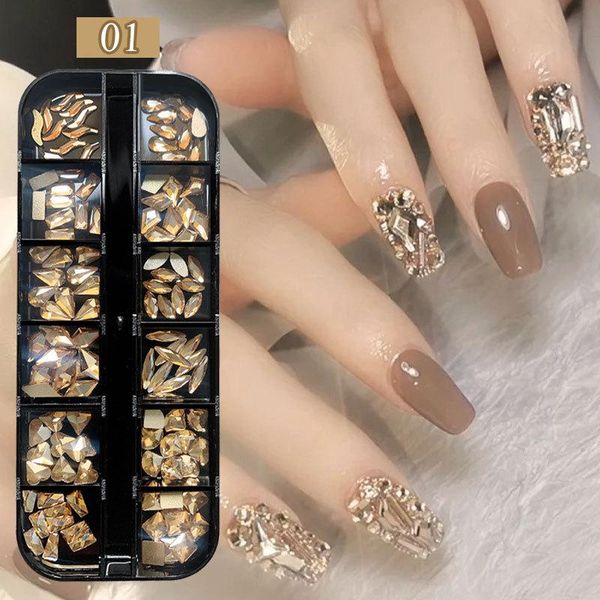 nail art decorations rhinestones 12 grids/box ab diamond gem 3d sequin crystal rhinestone glass decoration & tools, Silver;gold
nail art decorations rhinestones 12 grids/box ab diamond gem 3d sequin crystal rhinestone glass decoration & tools, Silver;gold