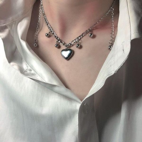chains charm love heart necklaces for women tassel choker necklace pendant goth female fashion jewelry drop, Silver
chains charm love heart necklaces for women tassel choker necklace pendant goth female fashion jewelry drop, Silver